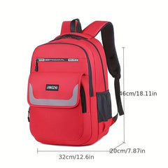 Large Capacity Preppy Backpack Nylon Waterproof Lightweight Laptop Daypack