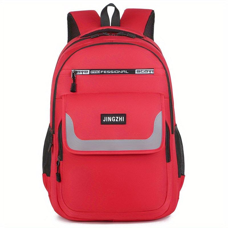 Large Capacity Preppy Backpack Nylon Waterproof Lightweight Laptop Daypack