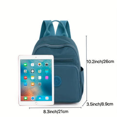 Solid Preppy Backpack Durable Lightweight School Daypack