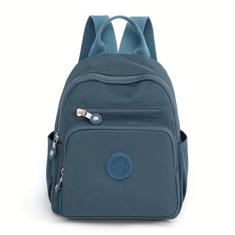 Solid Preppy Backpack Durable Lightweight School Daypack