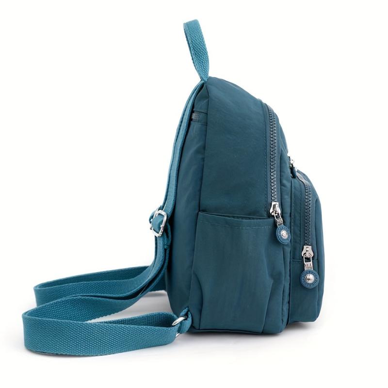 Solid Preppy Backpack Durable Lightweight School Daypack