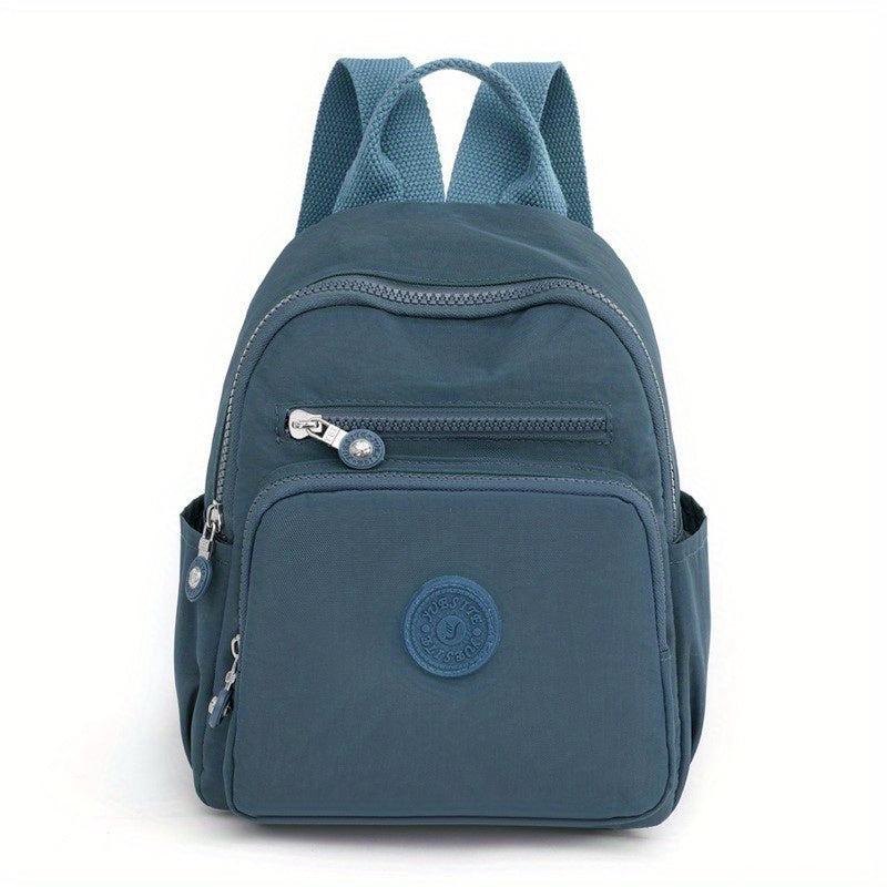 Solid Preppy Backpack Durable Lightweight School Daypack