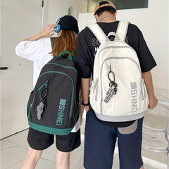 Letter Graphic Backpack Preppy Style School Bag Large Capacity