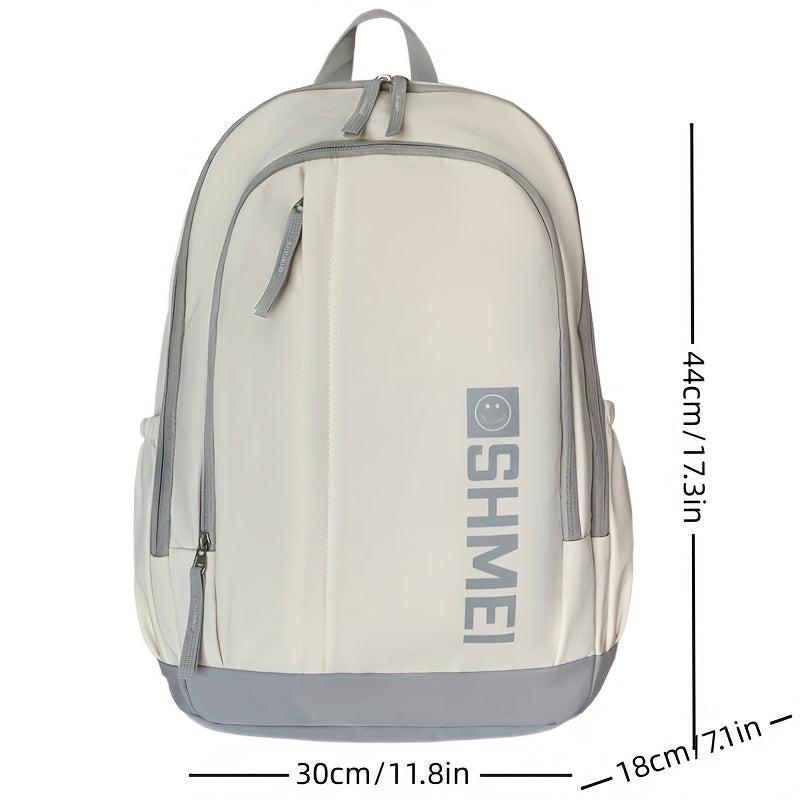 Letter Graphic Backpack Preppy Style School Bag Large Capacity