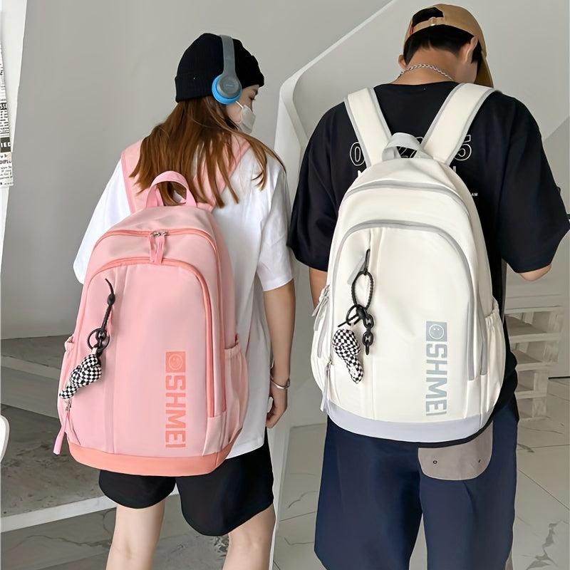 Letter Graphic Backpack Preppy Style School Bag Large Capacity
