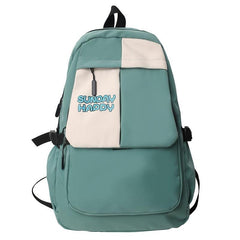 Cartoon Letter Pattern Backpack Purse Zipper Bookbag School Bag