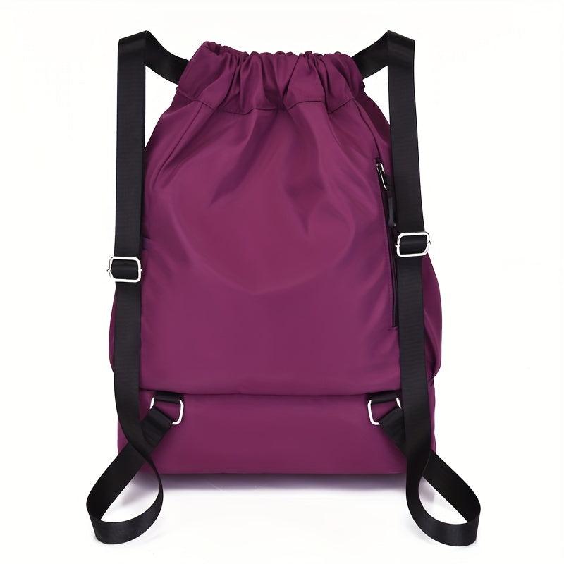 Striped Nylon Gym Backpack Waterproof Daypack