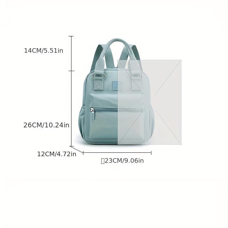 Letter Patch Mini Backpack for Women - Casual School Bag