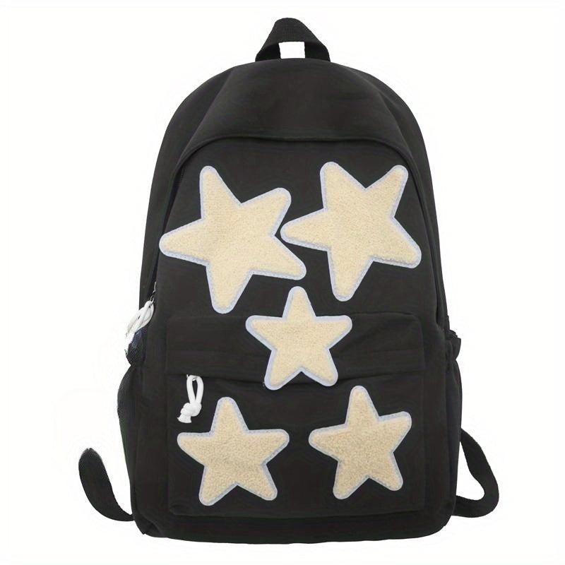 Star Decor Large Capacity Preppy Backpack Nylon Durable Lightweight Laptop Daypa