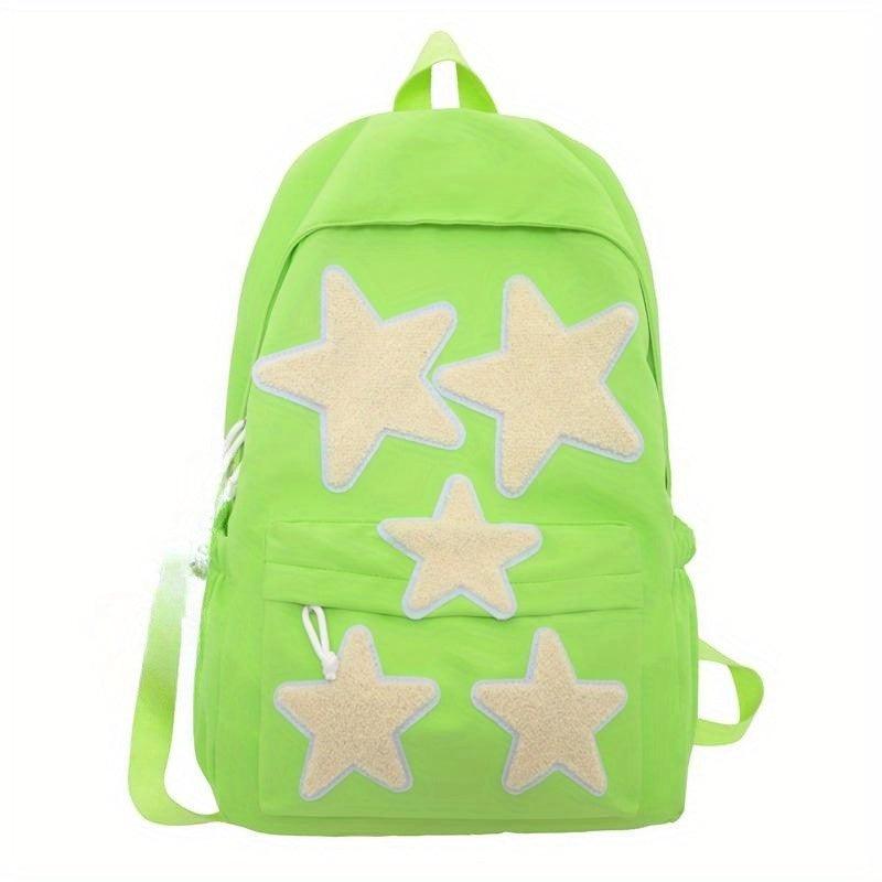 Star Decor Large Capacity Preppy Backpack Nylon Durable Lightweight Laptop Daypa
