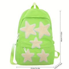 Star Decor Large Capacity Preppy Backpack Nylon Durable Lightweight Laptop Daypa