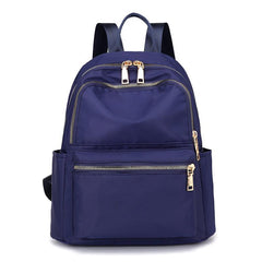 Preppy Style Solid Zipper Backpack with Adjustable Strap