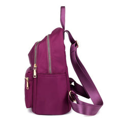 Preppy Style Solid Zipper Backpack with Adjustable Strap