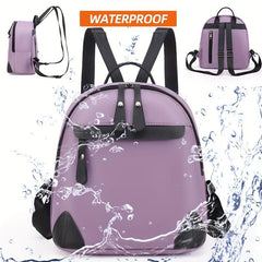 Mini Waterproof Nylon Backpack College Daypack 24x25x14cm