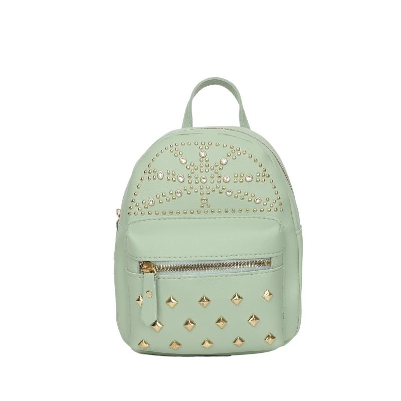 Rivets & Rhinestone Decor Backpack Niche Storage Daypack