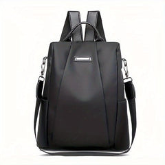 Minimalist Casual Zipper Backpack Lightweight Solid Rucksack