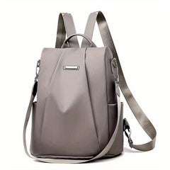 Minimalist Casual Zipper Backpack Lightweight Solid Rucksack