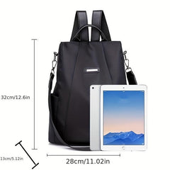 Minimalist Casual Zipper Backpack Lightweight Solid Rucksack