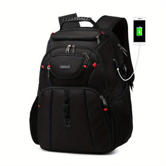 Large Capacity Travel Backpack Waterproof Laptop Daypack with USB Charging Port