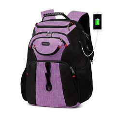 Large Capacity Travel Backpack Waterproof Laptop Daypack with USB Charging Port