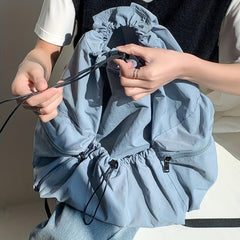 Nylon Drawstring Backpack Lightweight Travel Camping Hiking Daypack