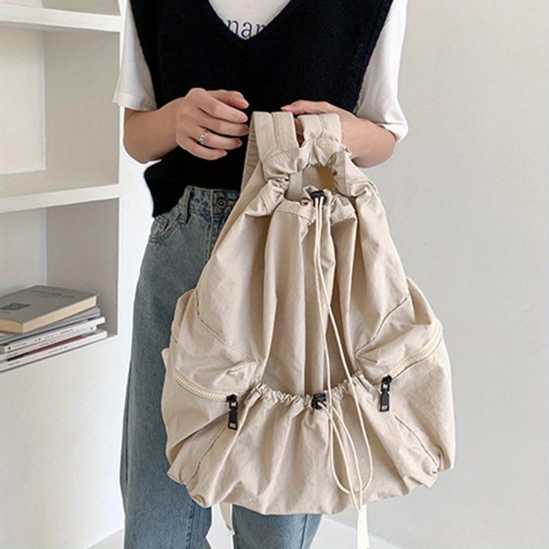 Nylon Drawstring Backpack Lightweight Travel Camping Hiking Daypack