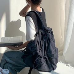 Nylon Drawstring Backpack Lightweight Travel Camping Hiking Daypack
