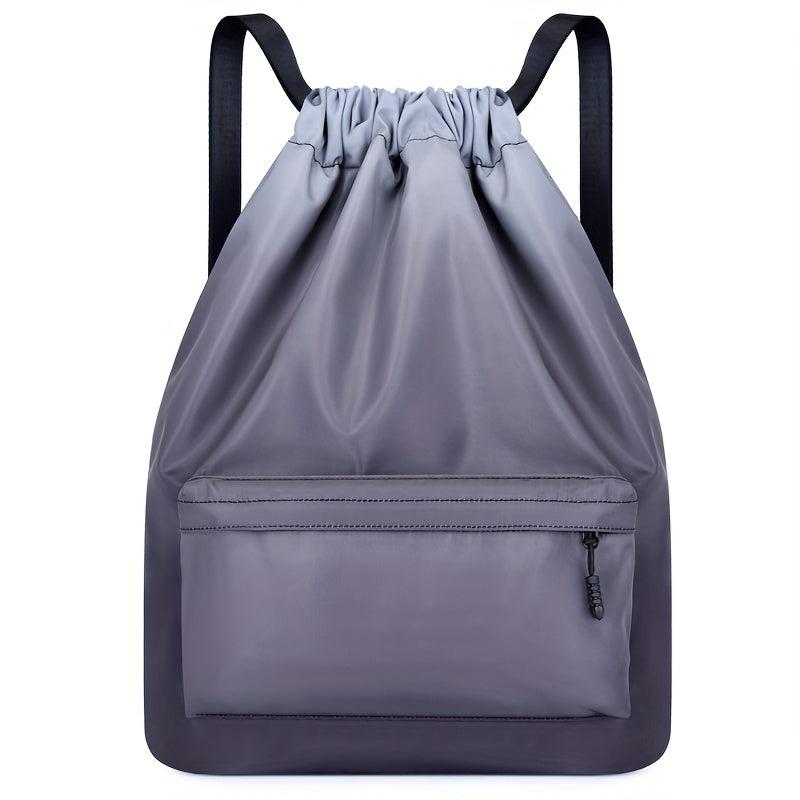 Gradient Drawstring Backpack Lightweight Sports Outdoor Daypack