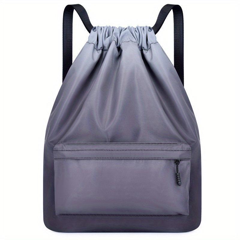 Gradient Drawstring Backpack Lightweight Sports Outdoor Daypack