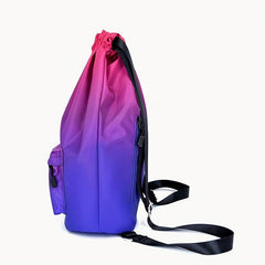 Gradient Drawstring Backpack Lightweight Sports Outdoor Daypack