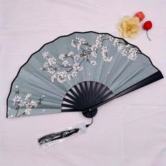 Traditional Style Men's Dragon Folding Fan Orchid Fan