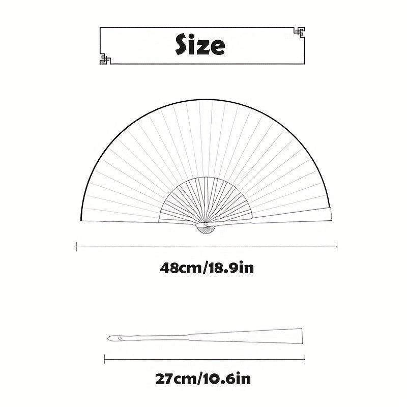 Traditional Style Men's Dragon Folding Fan Orchid Fan