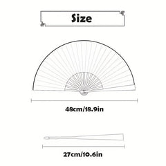 Traditional Style Men's Dragon Folding Fan Orchid Fan