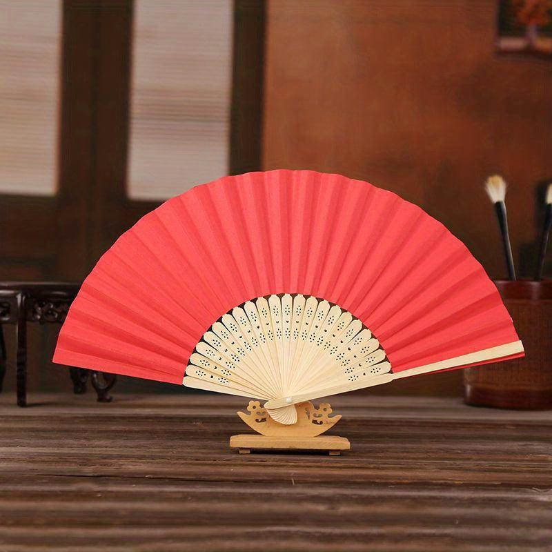 Bamboo Paper Folding Fan Chinese Style Clothing Accessory