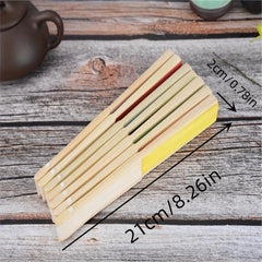 Bamboo Paper Folding Fan Chinese Style Clothing Accessory