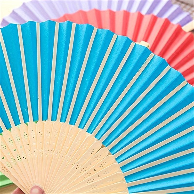 Bamboo Paper Folding Fan Chinese Style Clothing Accessory