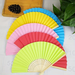 Bamboo Paper Folding Fan Chinese Style Clothing Accessory