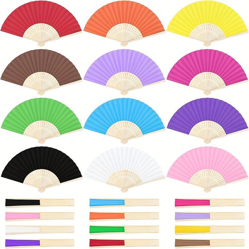 Bamboo Paper Folding Fan Chinese Style Clothing Accessory