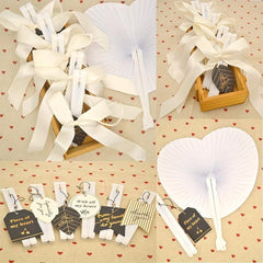 Heart Shape Folding Fan Blank Fan DIY Painting Fan