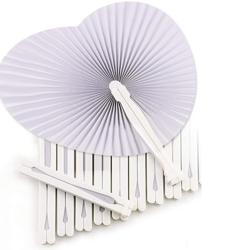 Heart Shape Folding Fan Blank Fan DIY Painting Fan