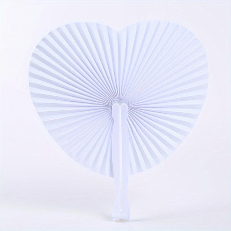 Heart Shape Folding Fan Blank Fan DIY Painting Fan