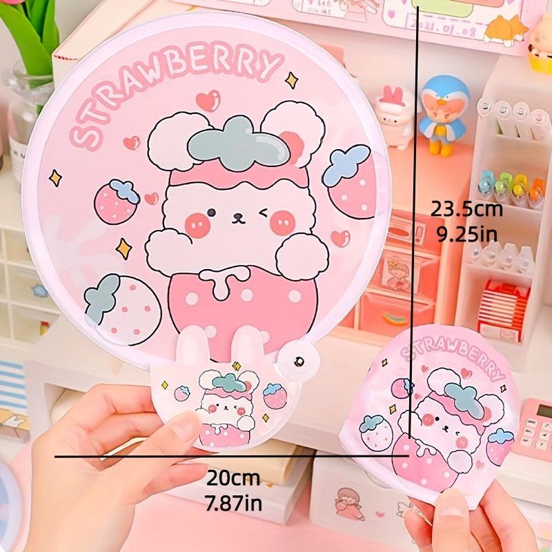 Animal Print Foldable Fan Handheld Portable Summer Accessory