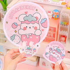 Animal Print Foldable Fan Handheld Portable Summer Accessory