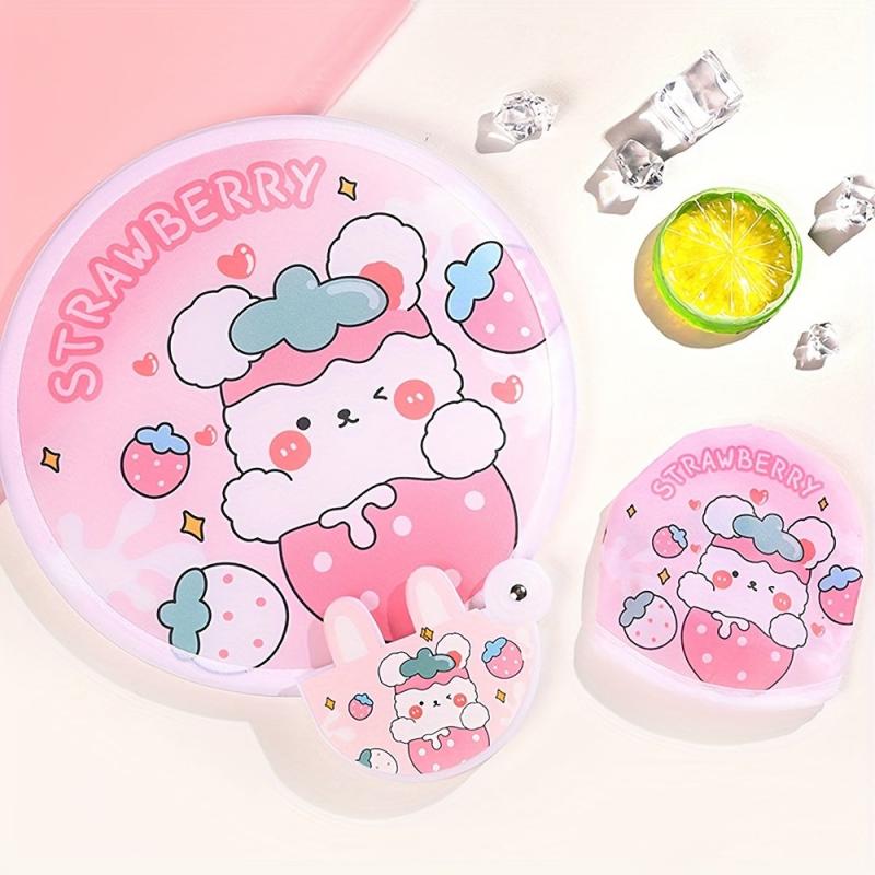 Animal Print Foldable Fan Handheld Portable Summer Accessory