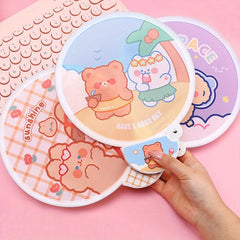 Animal Print Foldable Fan Handheld Portable Summer Accessory