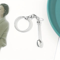 Alice Crown Mini Keychain Tea Spoon Pendant Retro Crown Spoon Key Chain