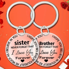 Brother Sister Keychains Birthday Gift