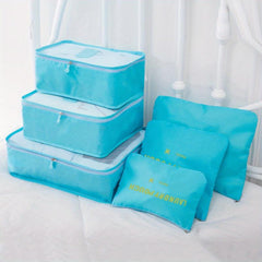 6 Pack Travel Organize Bags Set Laundry Pouch Zipper Storage Bag