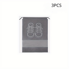 3 Pcs Large Shoe Storage Bag Non Woven Fabric Dustproof Travel Bags