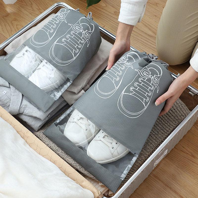 3 Pcs Large Shoe Storage Bag Non Woven Fabric Dustproof Travel Bags